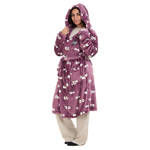 Snuggs Blanket Robe Mauve Eyes